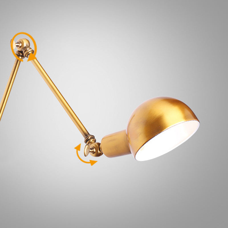 Modern Style Dome Shape Wall Sconce Metal 1 Light Sconces for Living Room