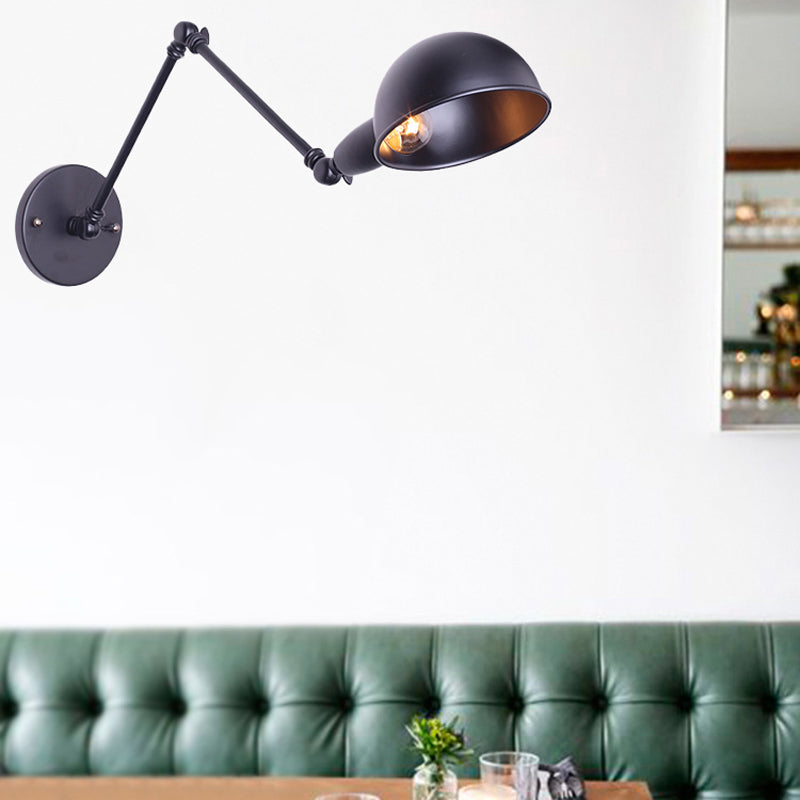 Modern Style Dome Shape Wall Sconce Metal 1 Light Sconces for Living Room
