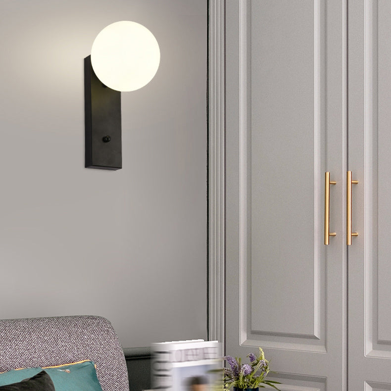 Creative Vanity Lighting Simple Glass Wall Light Sconce for Bathroom