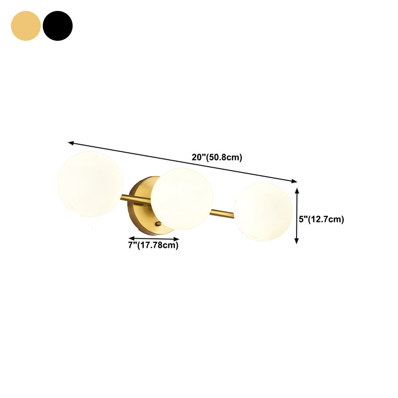 Creative Vanity Lighting Simple Glass Wall Light Sconce for Bathroom