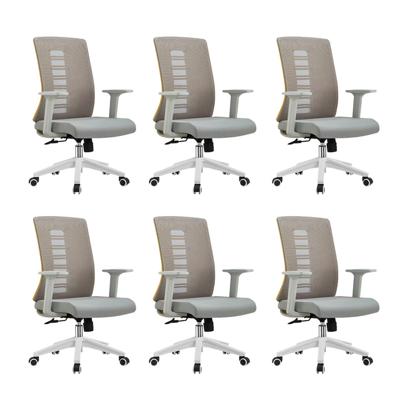 Contemporary Arm Chair Adjustable Seat Height Fixed Arms Office Chair