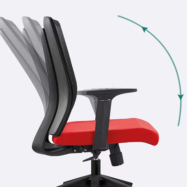 Contemporary Arm Chair Adjustable Seat Height Fixed Arms Office Chair