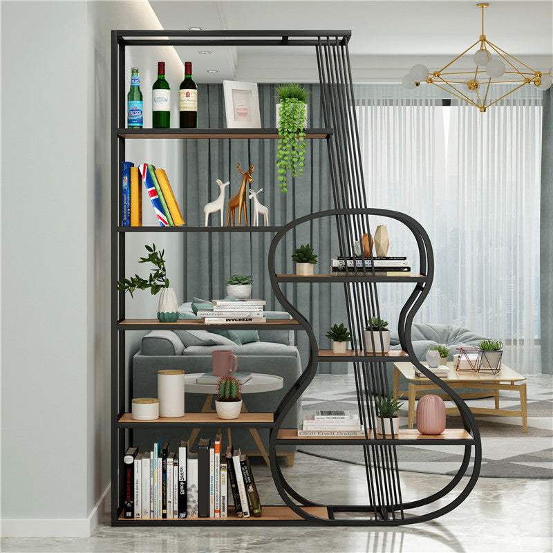 Glam Open Bookcase Bookshelf Shelves Included Bookcase with Rectangular Shelves 10.6" Wide