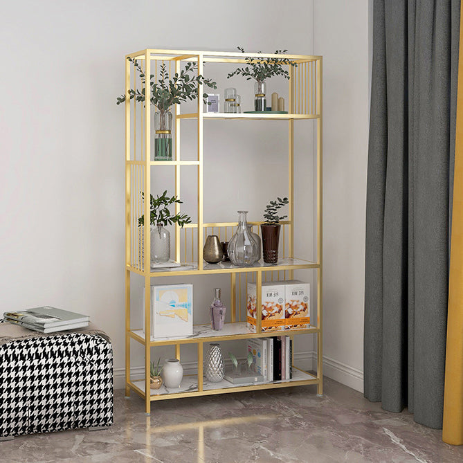 Open Back Shelf Bookcase 5 Levels with Rectangular Shelves Shelf 71" Tall