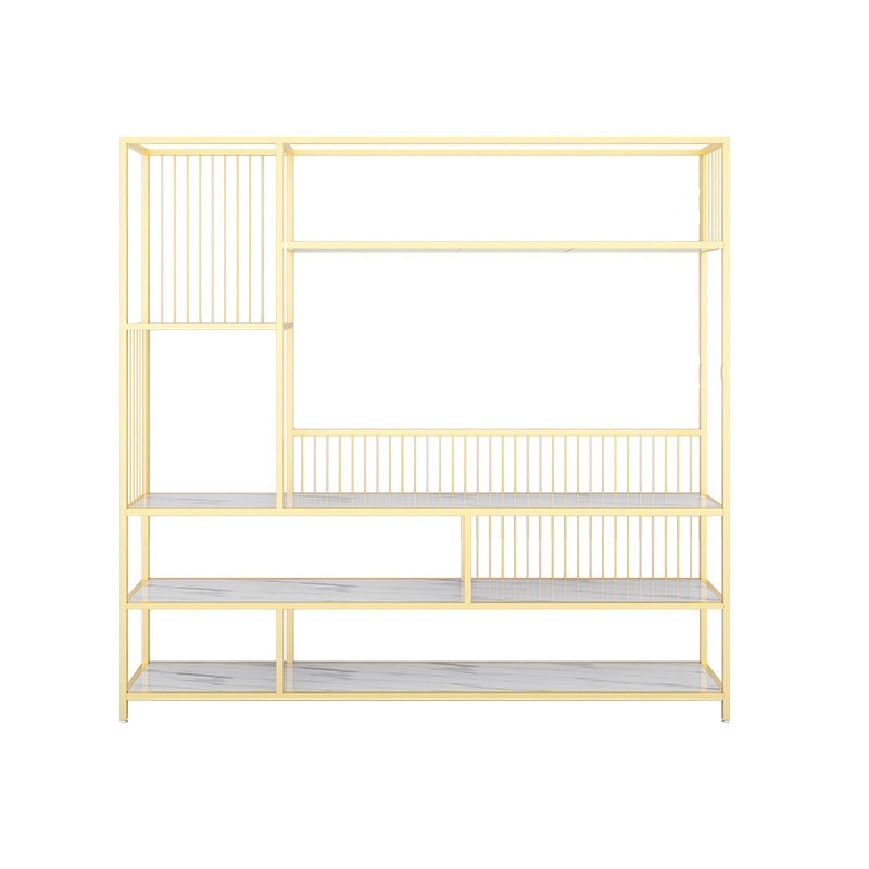 Open Back Shelf Bookcase 5 Levels with Rectangular Shelves Shelf 71" Tall