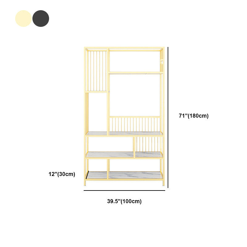Open Back Shelf Bookcase 5 Levels with Rectangular Shelves Shelf 71" Tall