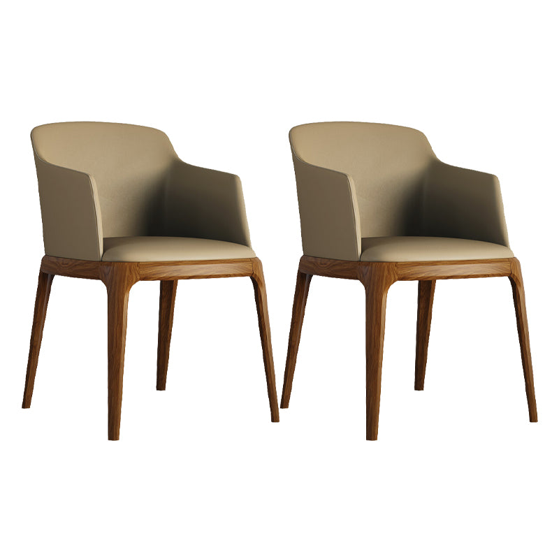 Solid Back Chair Wood Scandinavian Dining Kitchen Room Arm Chair