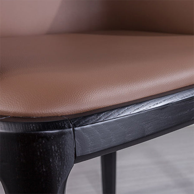 Solid Back Chair Wood Scandinavian Dining Kitchen Room Arm Chair