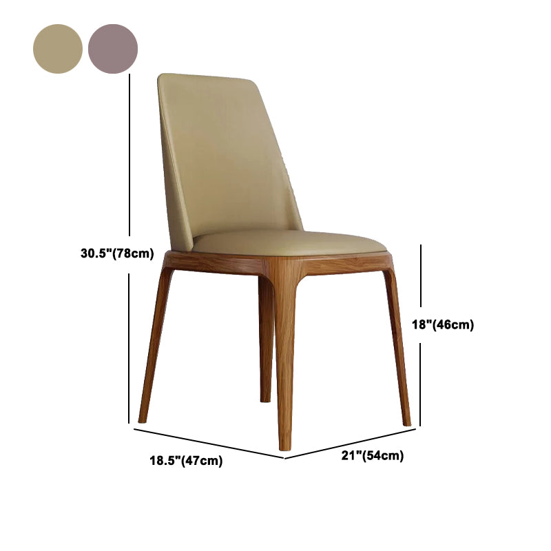 Solid Back Chair Wood Scandinavian Dining Kitchen Room Arm Chair