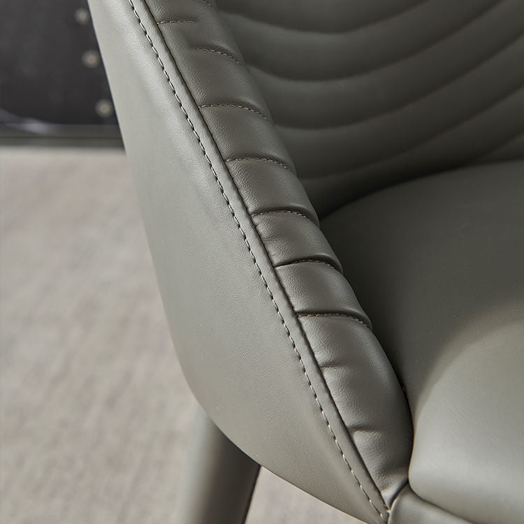 Contemporary Style Dining Chairs Armless Dining Chairs with Metal Legs for Kitchen