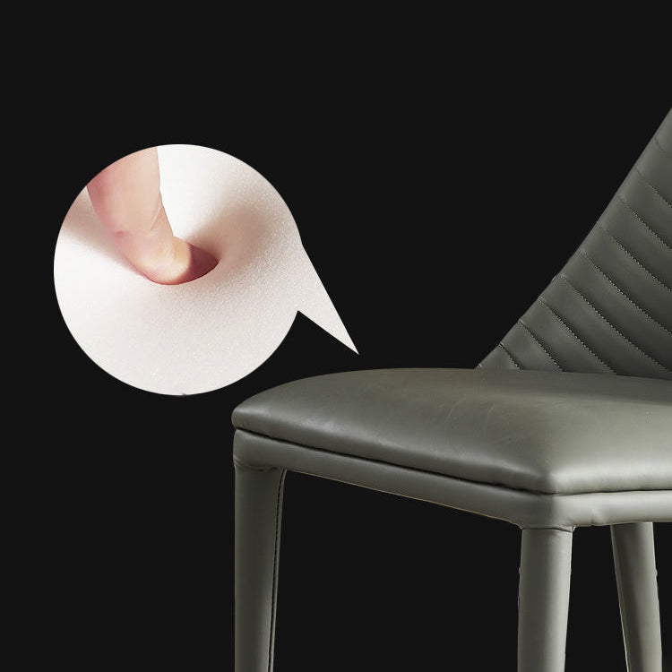 Contemporary Style Dining Chairs Armless Dining Chairs with Metal Legs for Kitchen