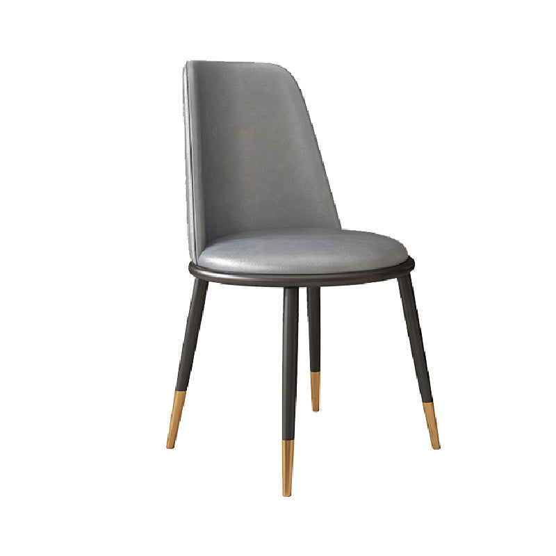 Nordic Dining Chair Armless Dining Chair with Metal Legs for Home