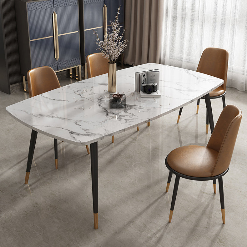 Nordic Dining Chair Armless Dining Chair with Metal Legs for Home