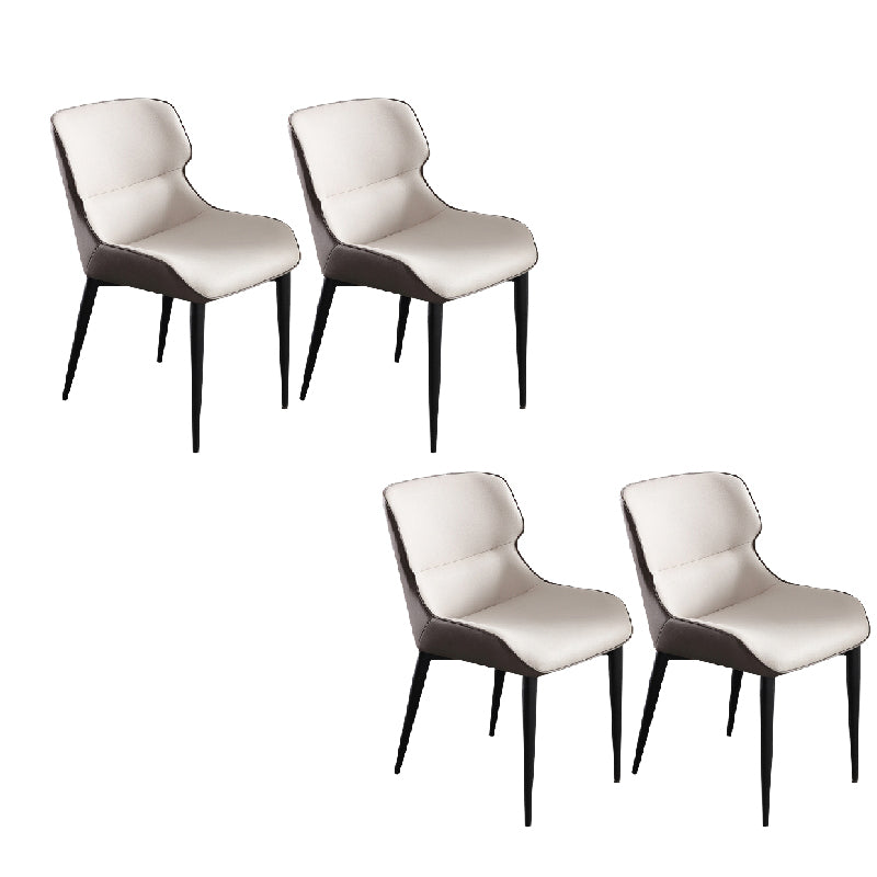Contemporary Style Dining Chairs Arm Dining Chairs with Metal Legs for Kitchen