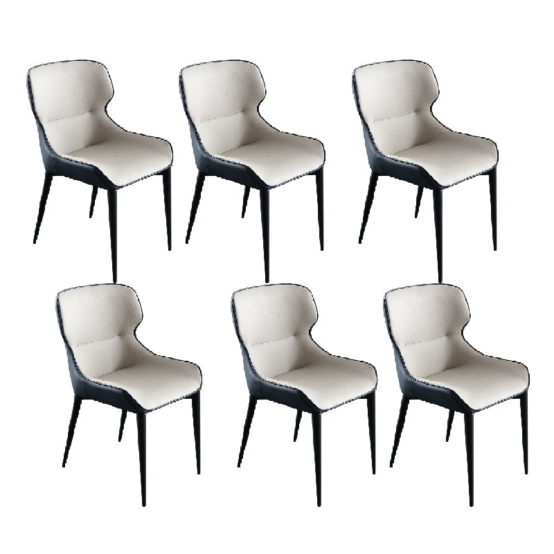 Contemporary Style Dining Chairs Arm Dining Chairs with Metal Legs for Kitchen