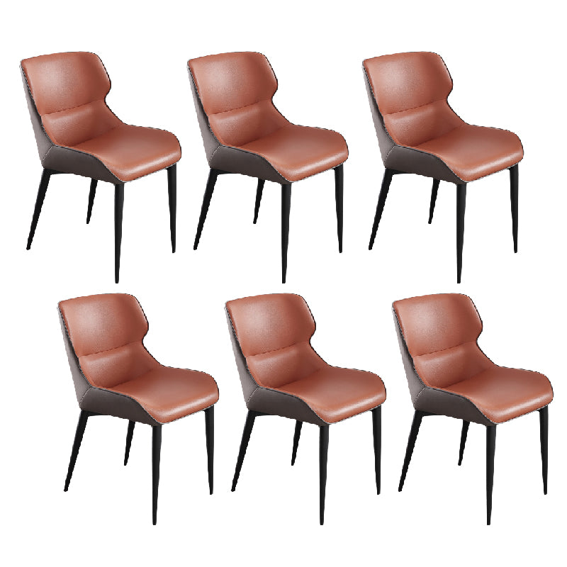Contemporary Style Dining Chairs Arm Dining Chairs with Metal Legs for Kitchen