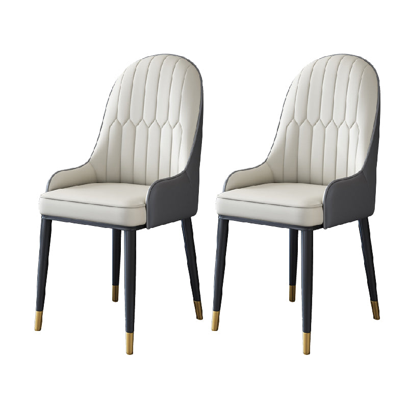 Contemporary Style Dining Chair Arm Dining Chairs with Metal Legs for Kitchen