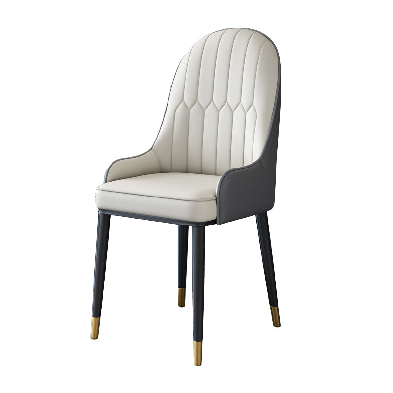 Contemporary Style Dining Chair Arm Dining Chairs with Metal Legs for Kitchen