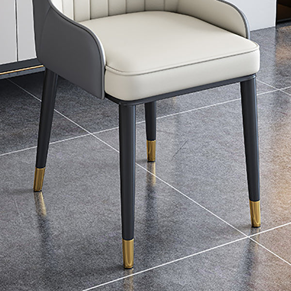 Contemporary Style Dining Chair Arm Dining Chairs with Metal Legs for Kitchen