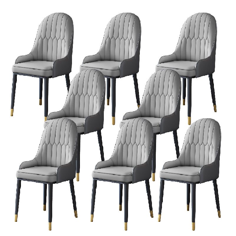 Contemporary Style Dining Chair Arm Dining Chairs with Metal Legs for Kitchen