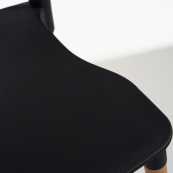 Contemporary Style Dining Chairs Armless Dining Chairs with Wooden Legs for Kitchen
