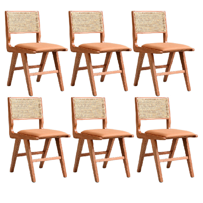 Traditional Style Dining Chair Solid Wood Cane Back Chair for Home