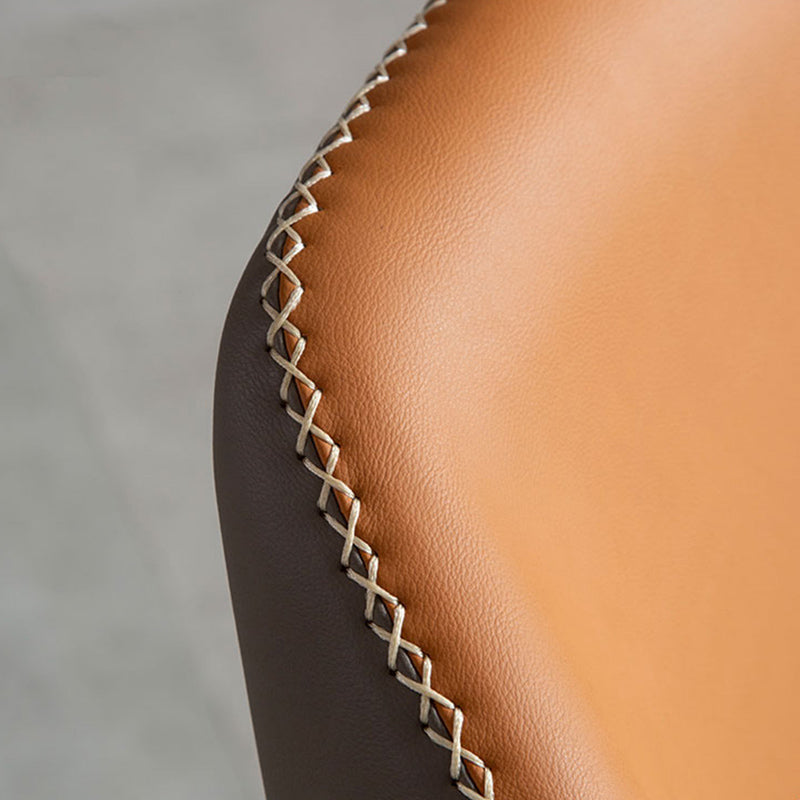 Industrial Wingback Side Chair Faux Leather Armless Dining Chairs