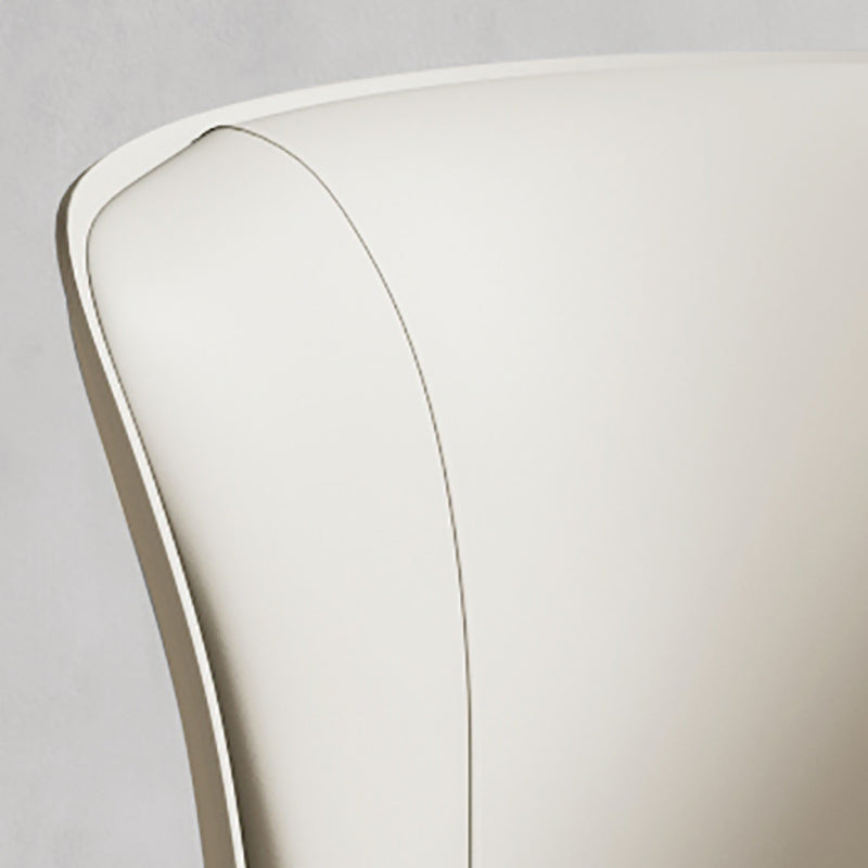 Matte Finish Wingback Side Chair for Home Contemporary Faux Leather Dining Chair