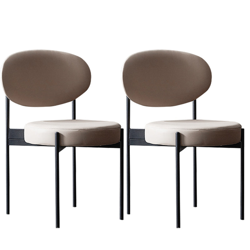 Industrial Armless Dining Chairs Open Back Dining Side Chair