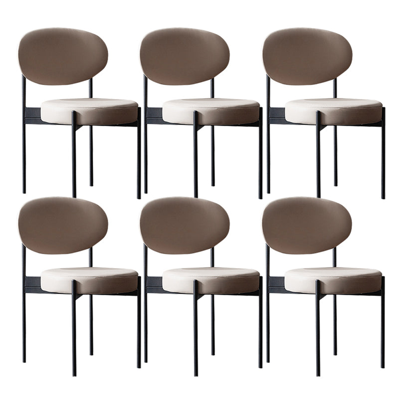 Industrial Armless Dining Chairs Open Back Dining Side Chair