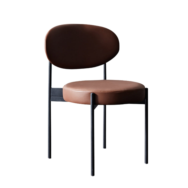 Industrial Armless Dining Chairs Open Back Dining Side Chair