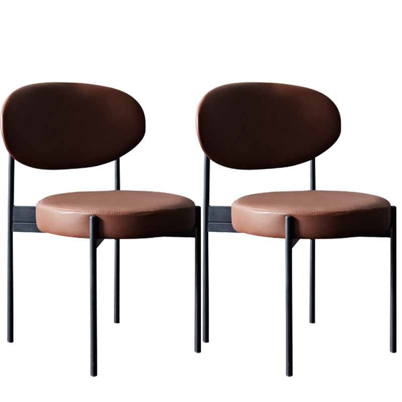 Industrial Armless Dining Chairs Open Back Dining Side Chair