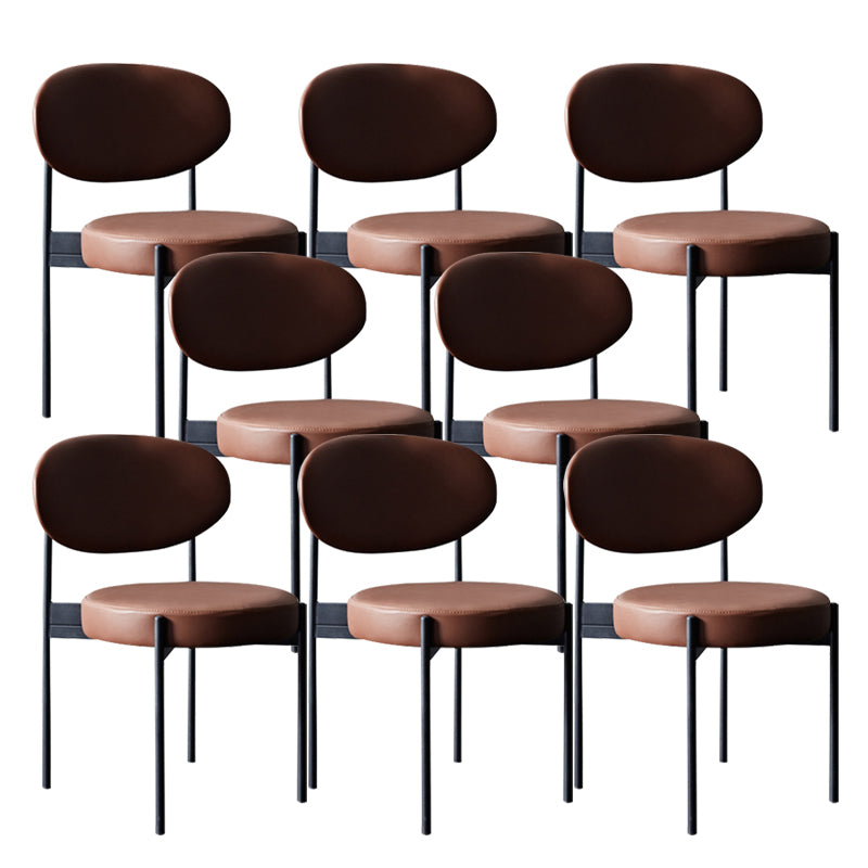 Industrial Armless Dining Chairs Open Back Dining Side Chair