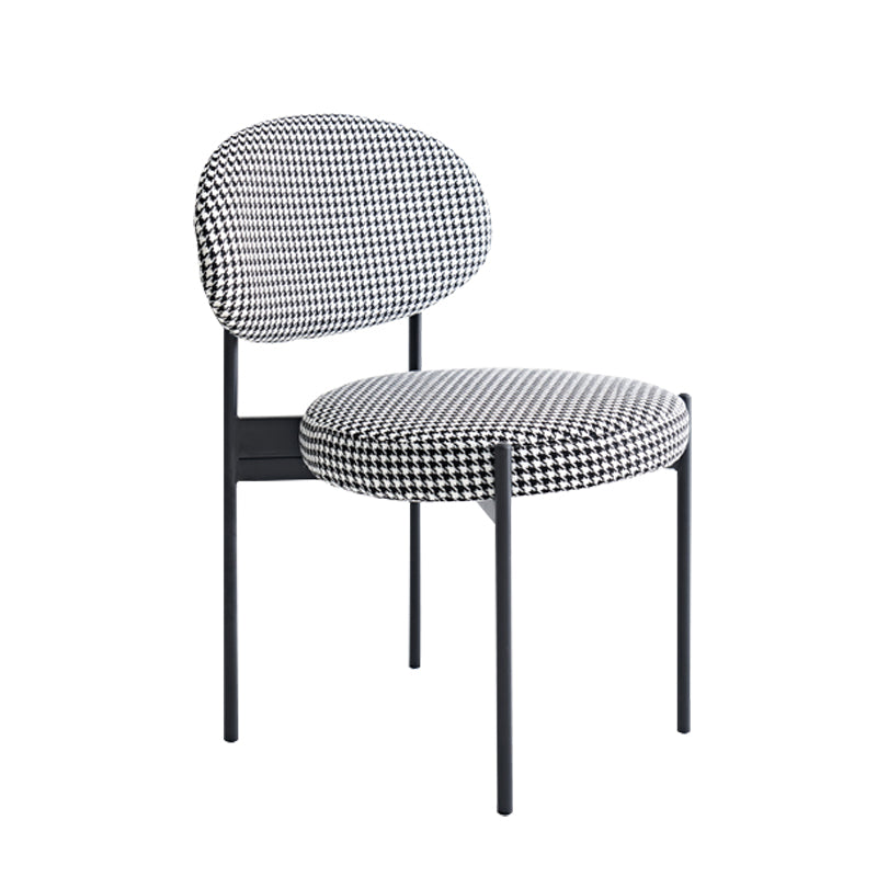 Industrial Armless Dining Chairs Open Back Dining Side Chair