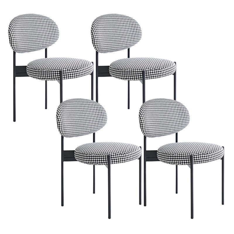 Industrial Armless Dining Chairs Open Back Dining Side Chair