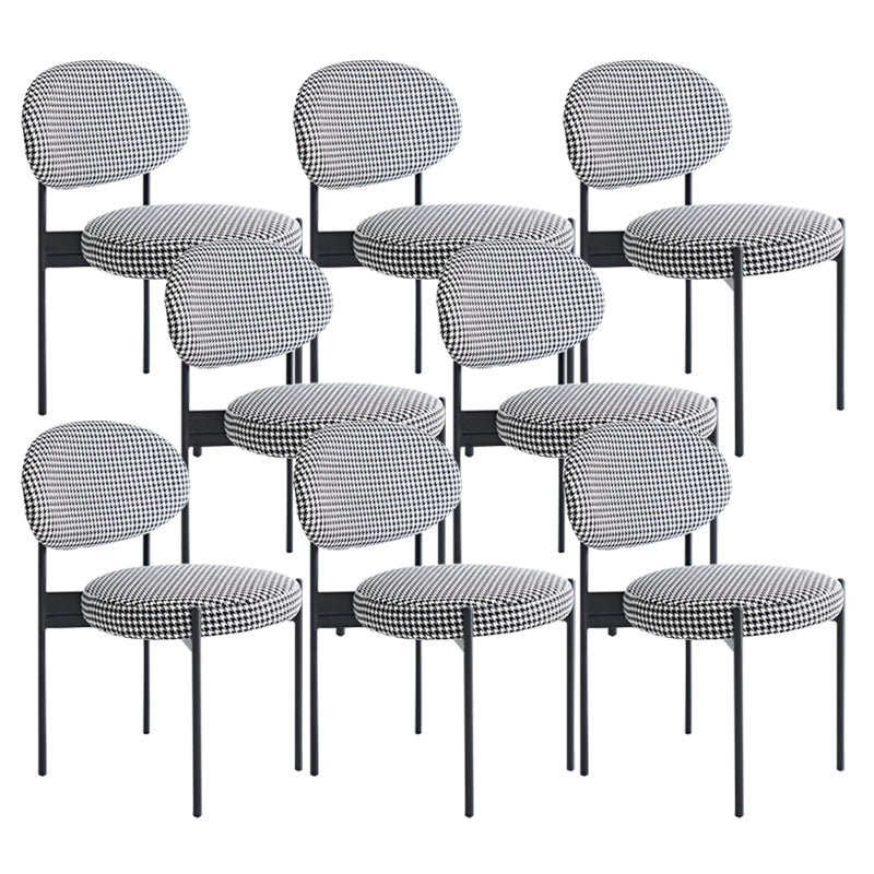 Industrial Armless Dining Chairs Open Back Dining Side Chair