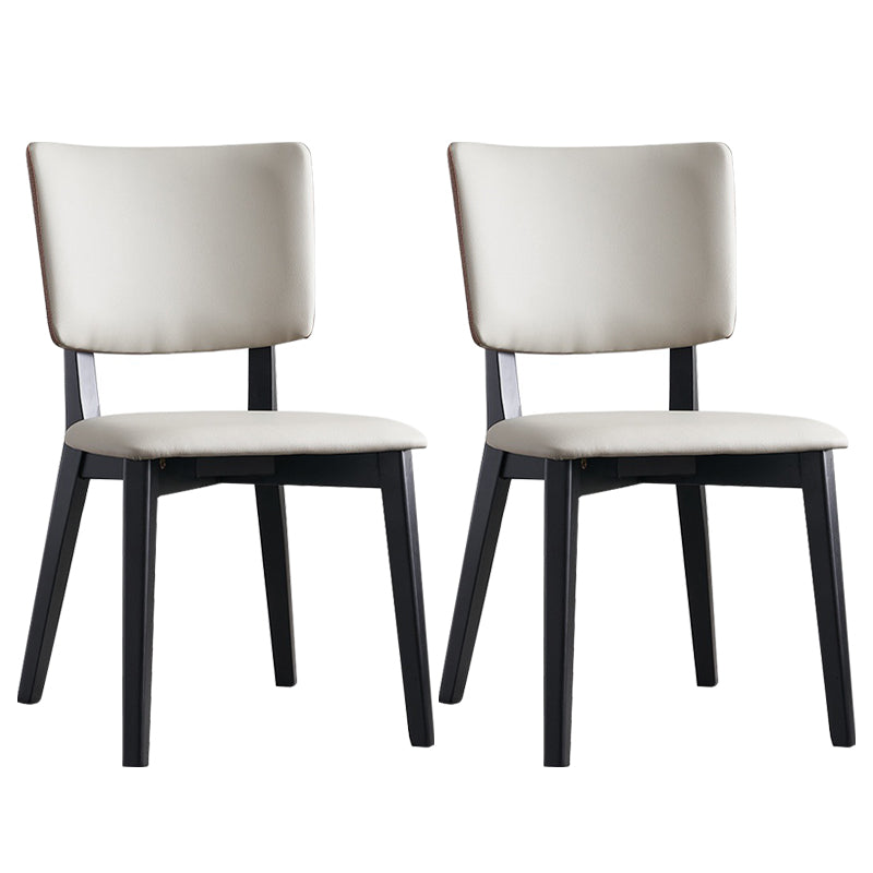 Oak Solid Wood Dining Chair Upholstered Armless Dining Chairs