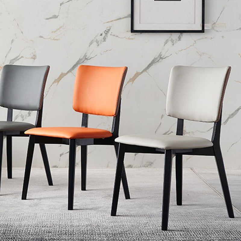 Oak Solid Wood Dining Chair Upholstered Armless Dining Chairs