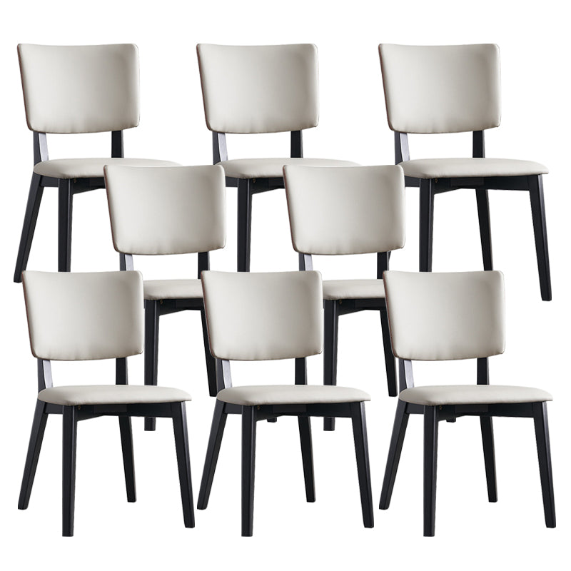 Oak Solid Wood Dining Chair Upholstered Armless Dining Chairs