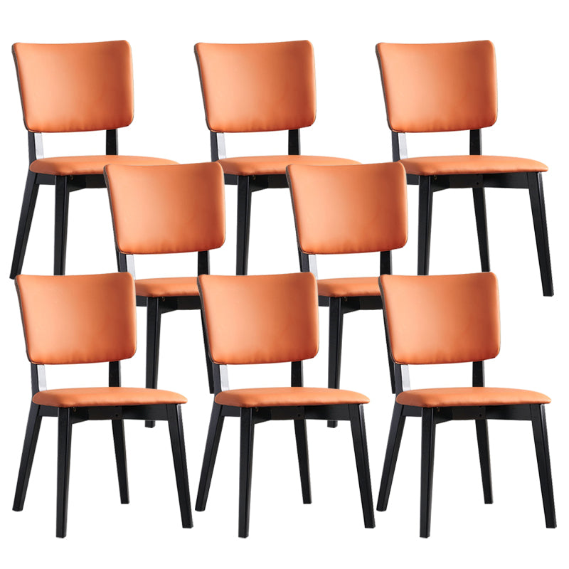 Oak Solid Wood Dining Chair Upholstered Armless Dining Chairs