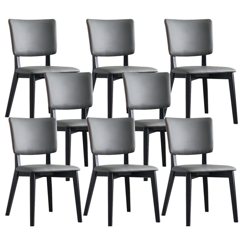 Oak Solid Wood Dining Chair Upholstered Armless Dining Chairs