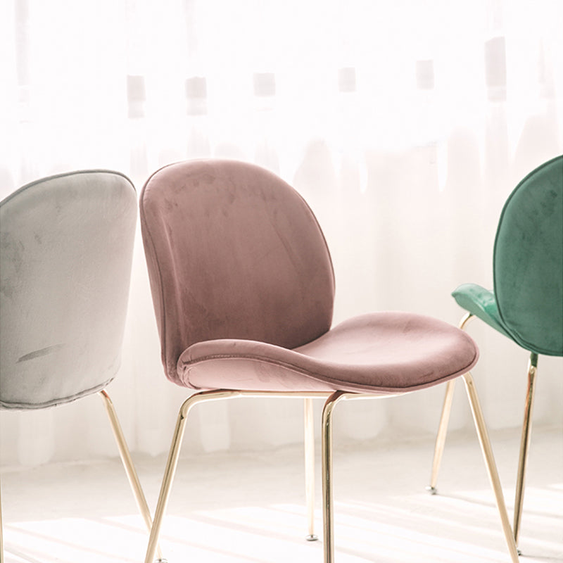 Glam Style Dining Chair Upholstered Dining Side Chair for Indoor