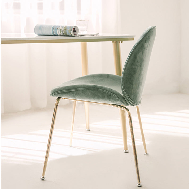 Glam Style Dining Chair Upholstered Dining Side Chair for Indoor