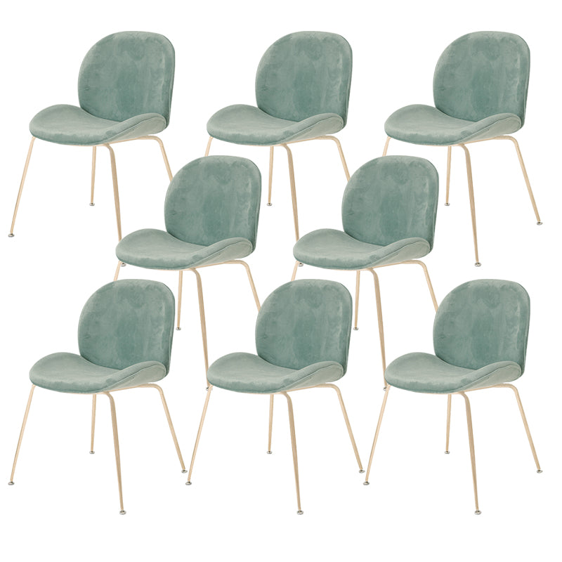 Glam Style Dining Chair Upholstered Dining Side Chair for Indoor