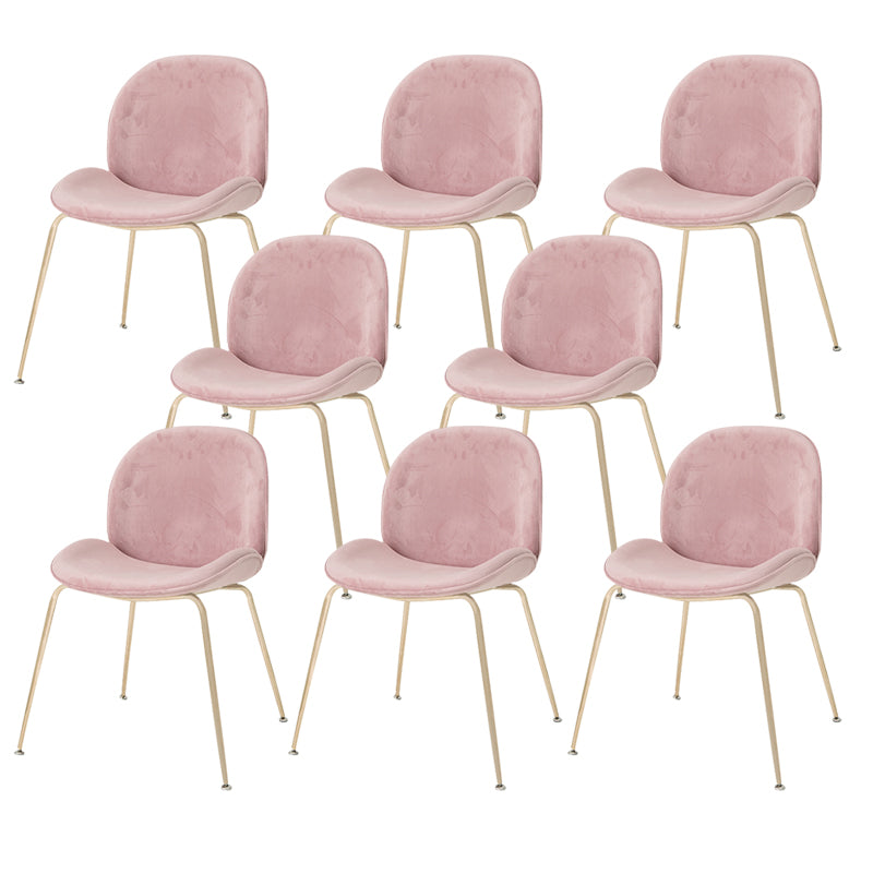 Glam Style Dining Chair Upholstered Dining Side Chair for Indoor