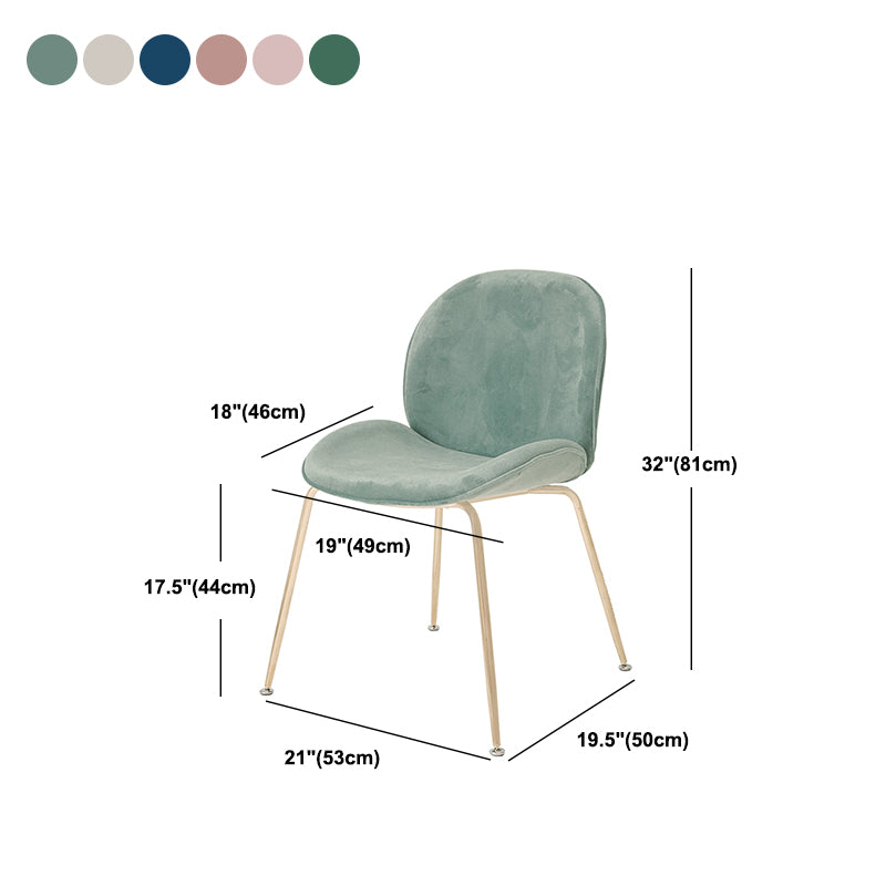 Glam Style Dining Chair Upholstered Dining Side Chair for Indoor