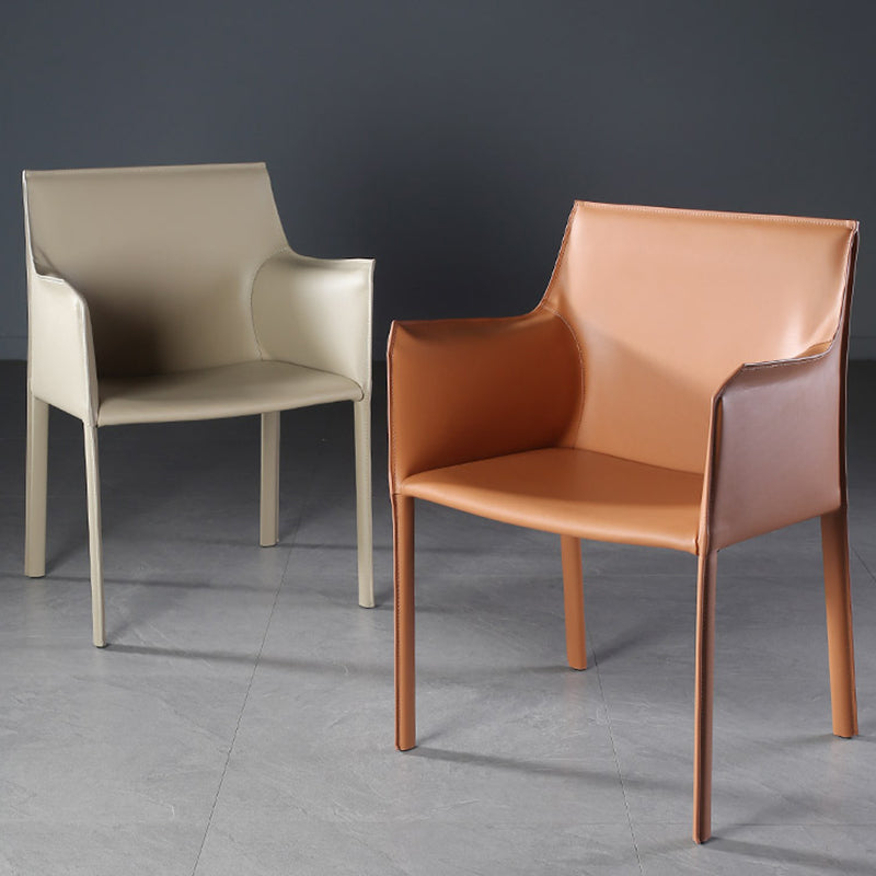 Contemporary Dining Arm Chair Faux Leather Home Dining Side Chair