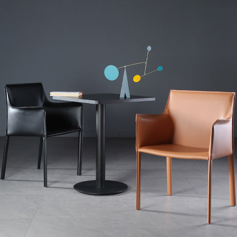 Contemporary Dining Arm Chair Faux Leather Home Dining Side Chair
