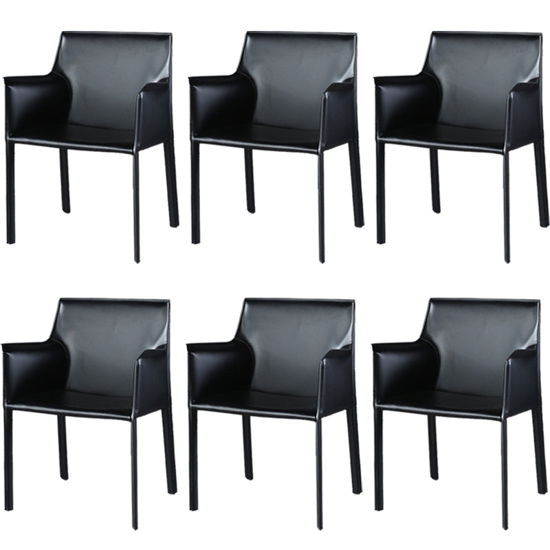 Contemporary Dining Arm Chair Faux Leather Home Dining Side Chair