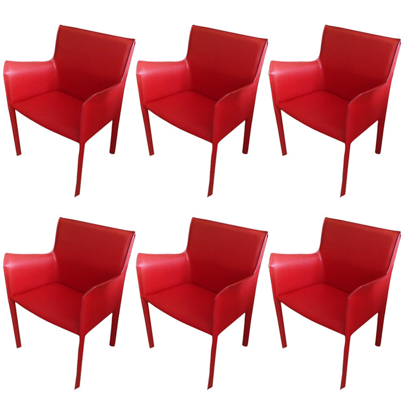 Contemporary Dining Arm Chair Faux Leather Home Dining Side Chair